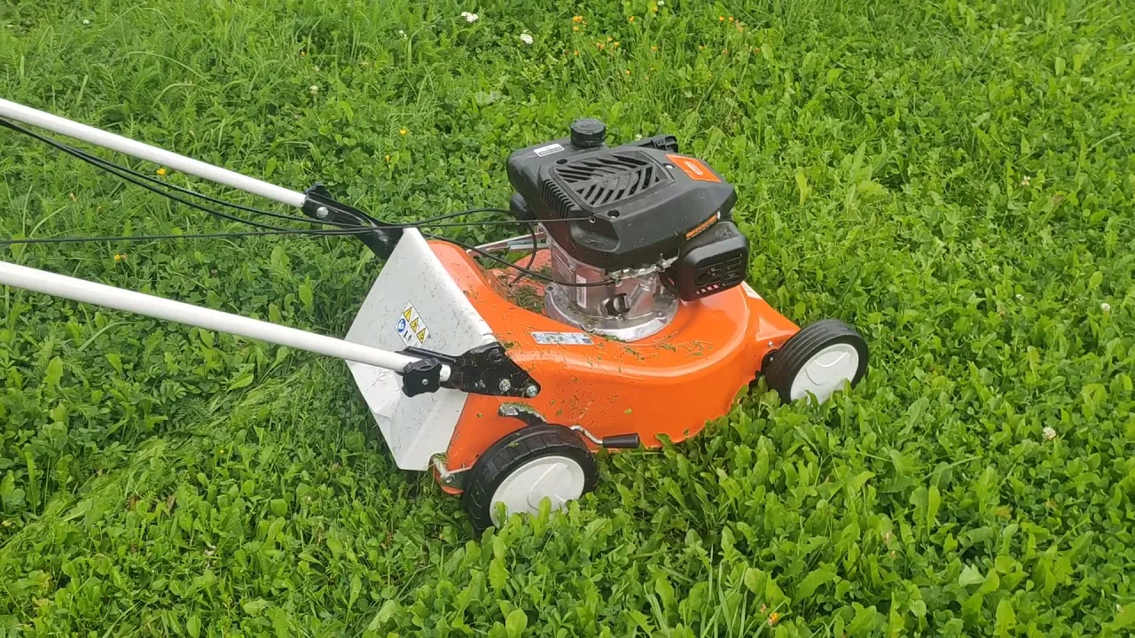 STIHL RM 248 T работа без травосборника