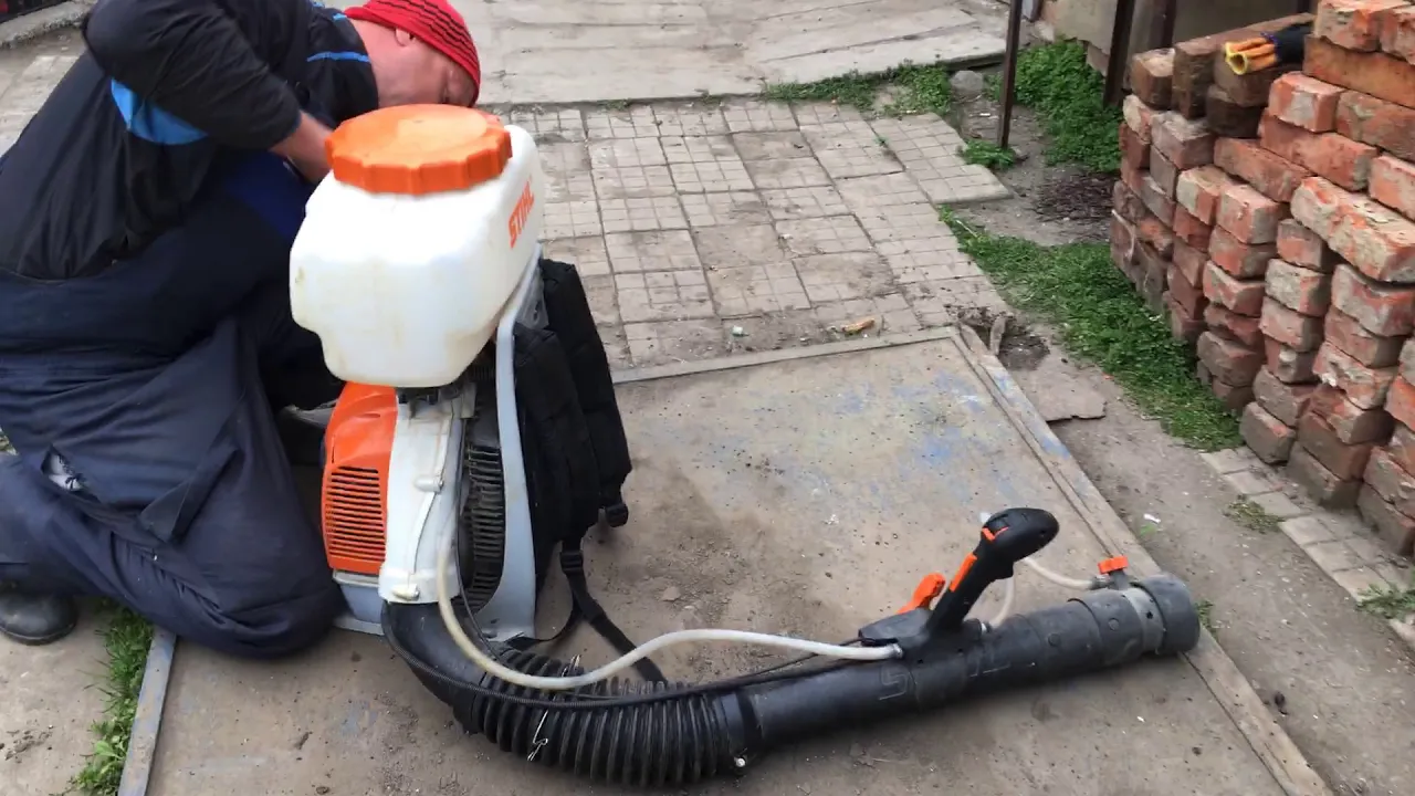 внесение сыпучих удобрений \ опрыскиватель stihl sr 450